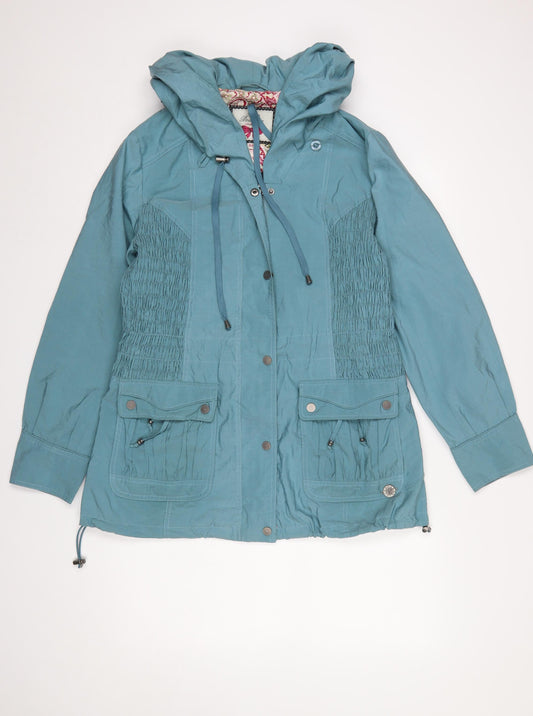 Womens UK Size M Paco Boutique Blue Anorak Coat