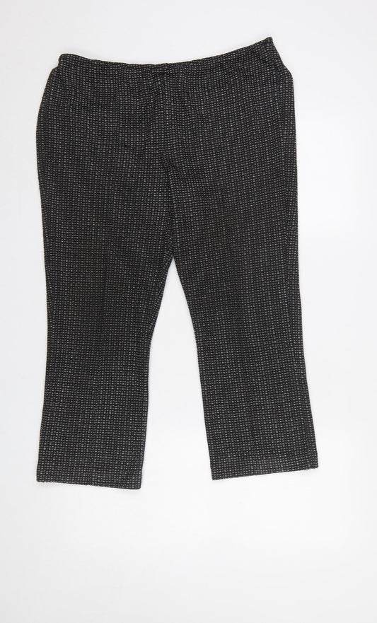 Womens UK Size 12 Bonmarché Regular Fit Casual Business Workwear Black Trousers