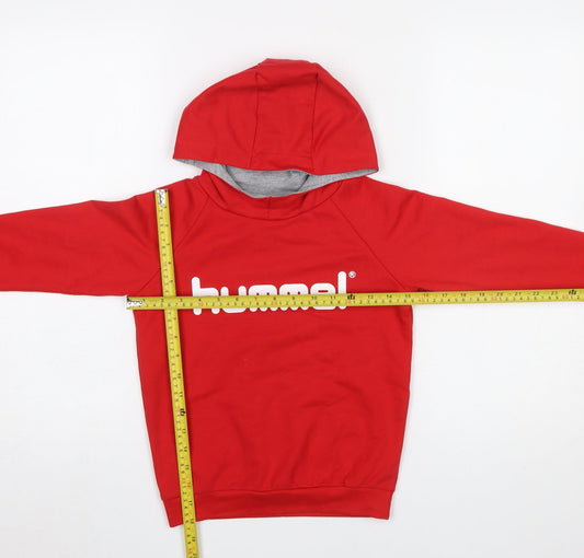 Boys UK Size 6 Years Hummel Red Pullover Hoodie