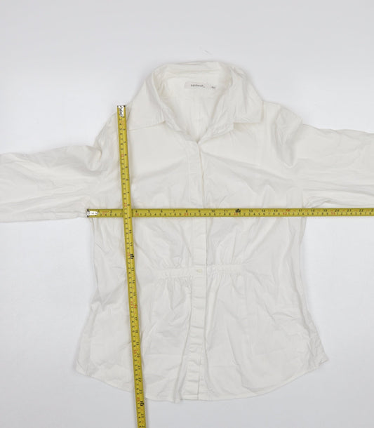 Womens UK Size 12 Sandwich White Basic Blouse