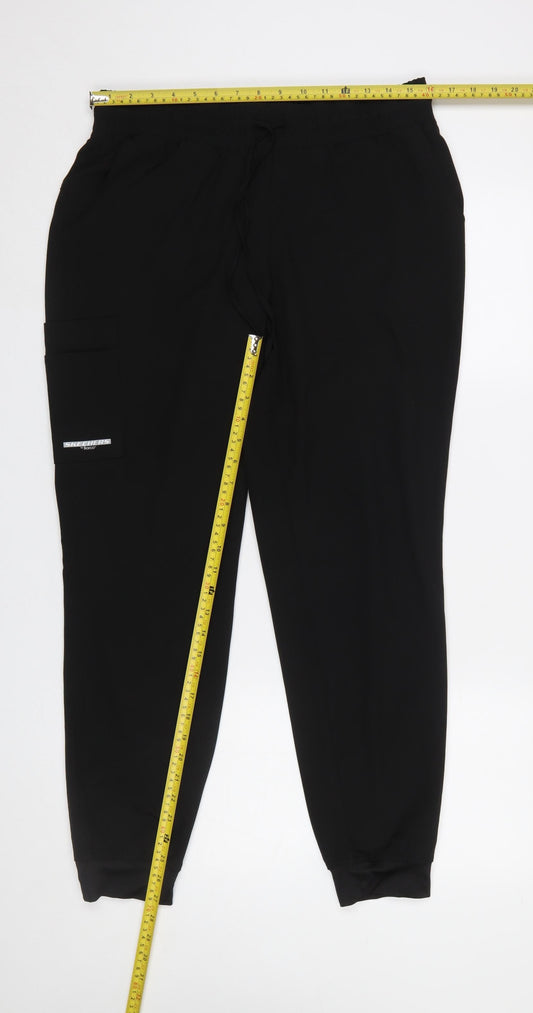 Womens UK Size M Skechers Regular Fit Cargo Black Trousers