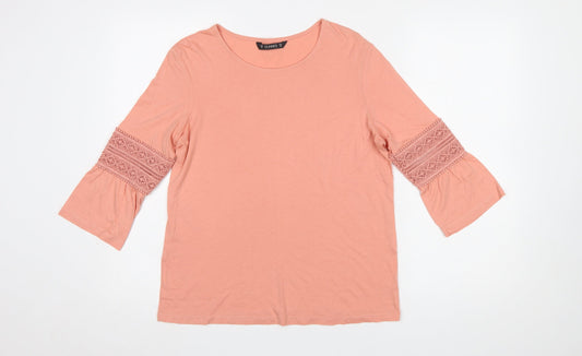 Womens UK Size 10 Dunnes Pink Tunic T-Shirt