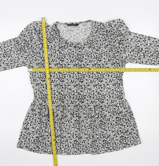 Womens UK Size 12 Dunnes Stores Black Tunic Blouse