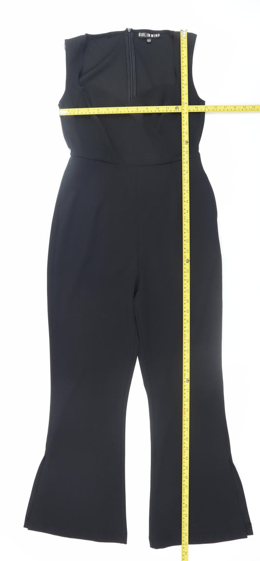 Womens UK Size 10 Girl in Mind One-Piece Black Jumpsuit