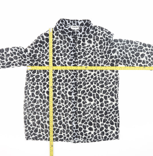 Womens UK Size S Noisy may Black Basic Button-Up