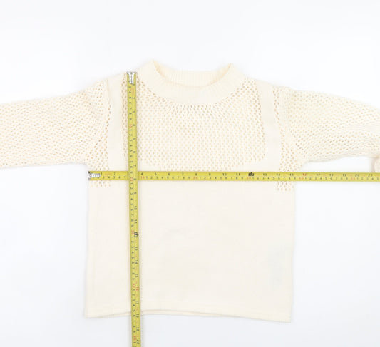 Womens UK Size S Zara Ivory Pullover Jumper