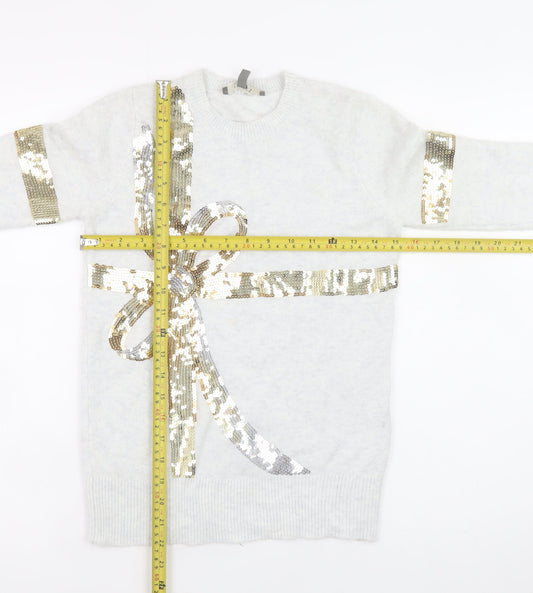 Womens UK Size XS Oasis Ivory Pullover Jumper