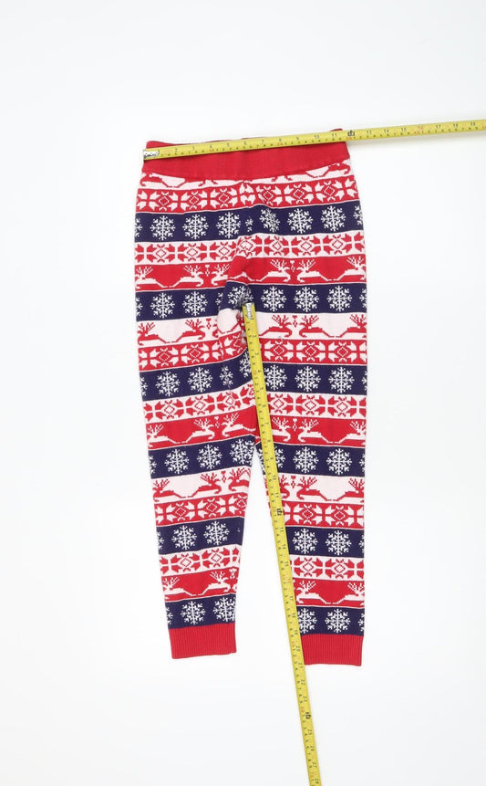 Jeff & Co Girls Multicoloured Fair Isle Christmas Lounge Pants Size 10-12
