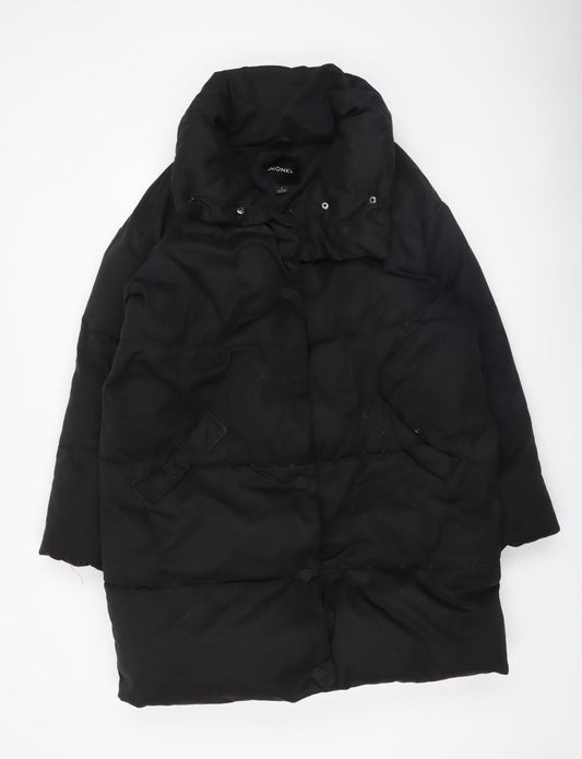 Womens UK Size S Monki Black Puffer Jacket