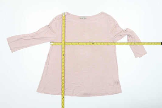 Womens UK Size M Hobbs Pink Basic T-Shirt