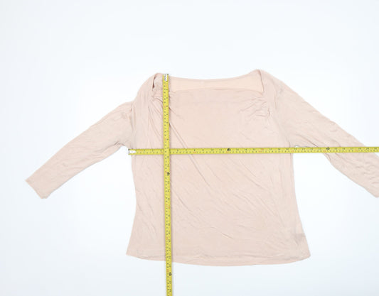 Womens UK Size M Hobbs Beige Basic Blouse