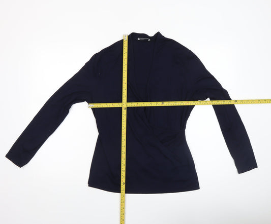 Womens UK Size S Windsmoor Blue Wrap Blouse