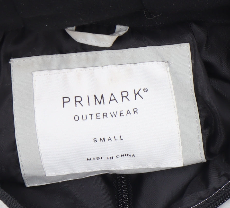 Mens UK Size S Primark Grey Parka Coat