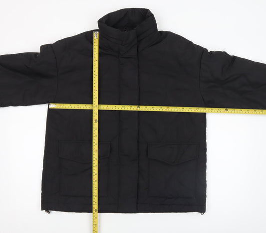 Nutmeg Womens Black Quilted Puffer Jacket Size 10