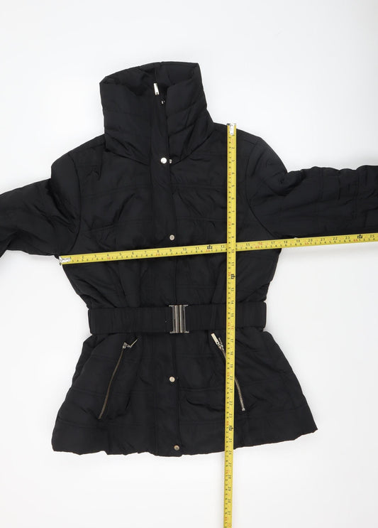 Womens UK Size 12 Dorothy Perkins Black Puffer Jacket