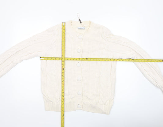Womens UK Size 14 Gallery Ivory Cardigan Jumper
