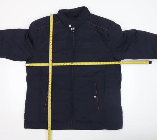 Mens UK Size 3XL Armand Thiery Blue Puffer Jacket