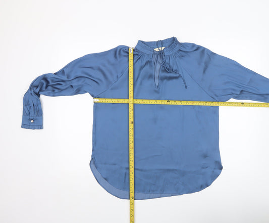 Womens UK Size 4 Hush Blue Tunic Blouse