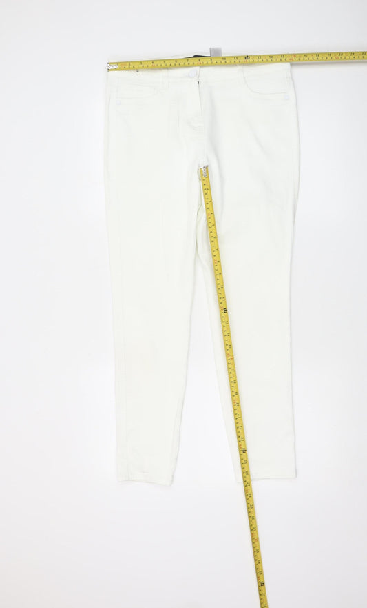 Womens UK Size 14 NEXT Slim Fit Jegging White Jeans