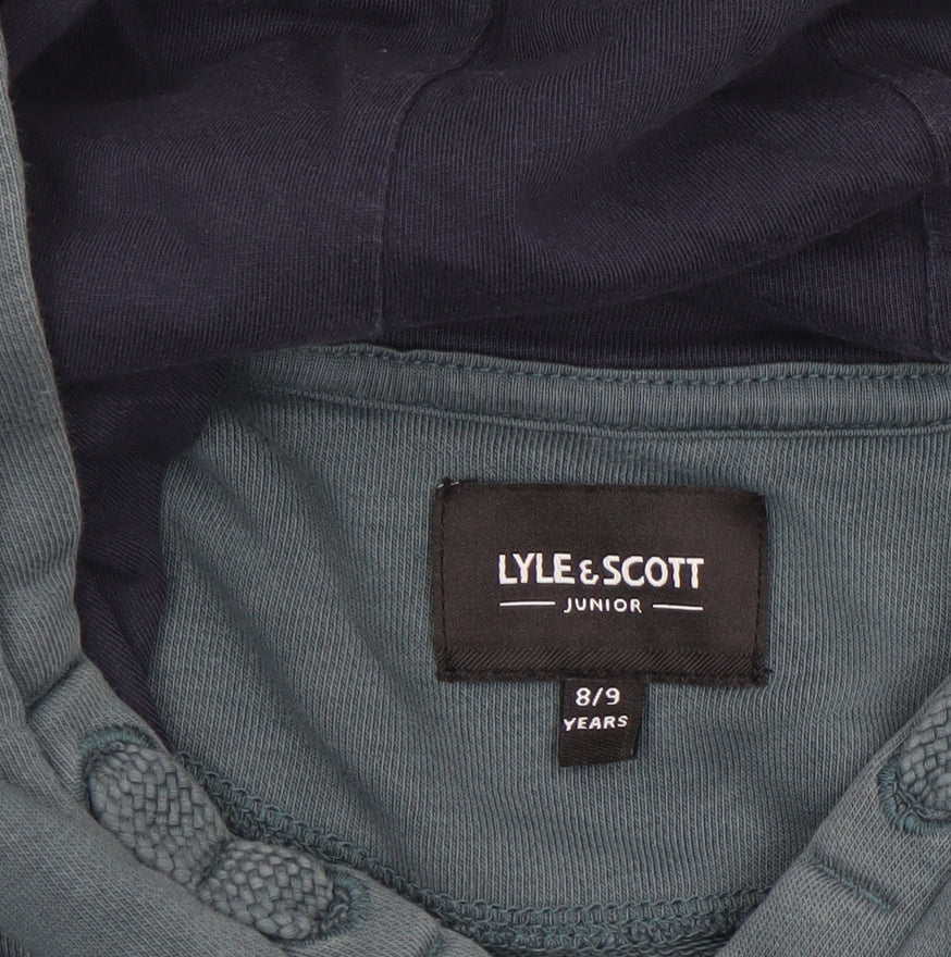 Boys UK Size 8-9 Years Lyle & Scott Blue Pullover Hoodie