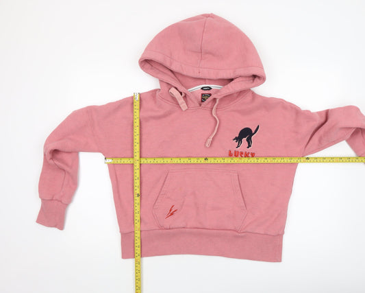 Womens UK Size 8 Superdry Pink Pullover Hoodie