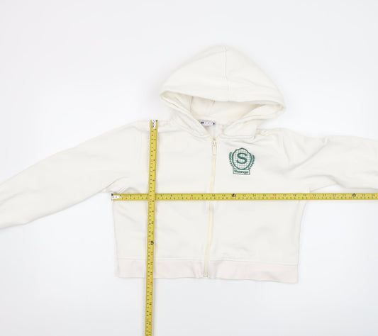 Womens UK Size 12 Slazenger White Full Zip Hoodie