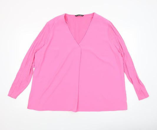 Womens UK Size XL Dunnes Pink Tunic Blouse