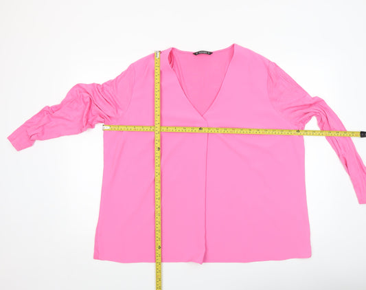 Womens UK Size XL Dunnes Pink Tunic Blouse