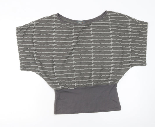 Womens UK Size S Apricot Grey Pullover Jumper