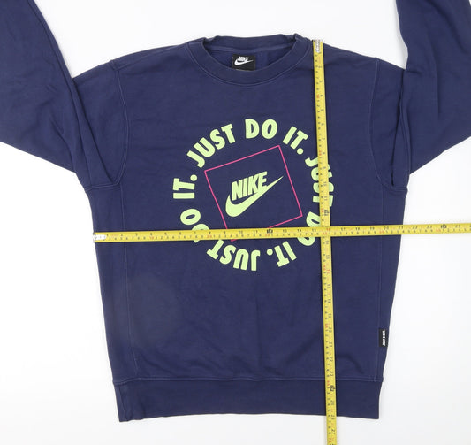 Womens UK Size S Nike Blue Pullover Sweatshirt