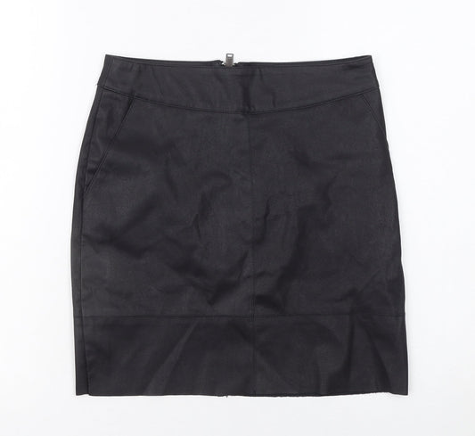 Womens UK Size 6 Only Straight & Pencil Faux Leather Skirt