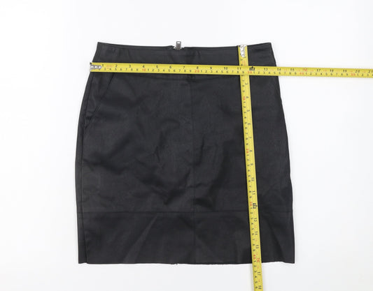 Womens UK Size 6 Only Straight & Pencil Faux Leather Skirt