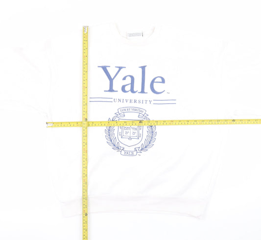 Womens UK Size XS Yale University White Pullover Sweatshirt