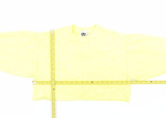 Womens UK Size M Reclaimed Vintage Yellow Pullover Jumper