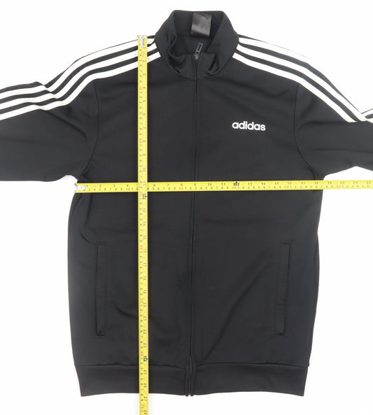 Adidas Mens Black Small Full Zip Basic Jacket Sportswear