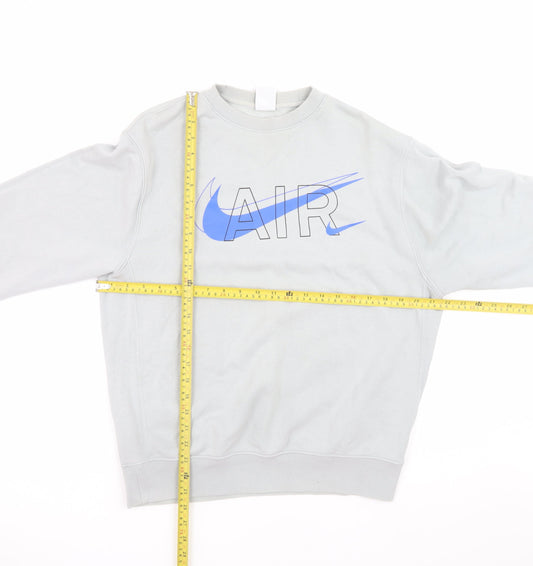 Mens UK Size S Nike Grey Pullover Sweatshirt