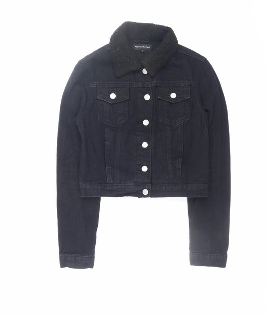Womens UK Size 6 PRETTYLITTLETHING Black Basic Jacket