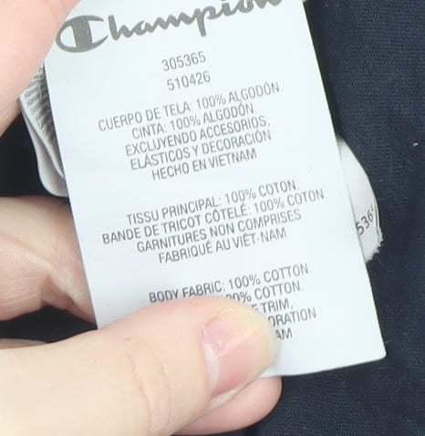Teens UK Size L Champion Black T-Shirt