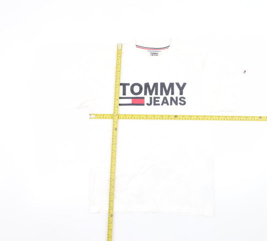 Mens UK Size XS Tommy Jeans White T-Shirt