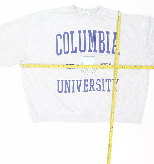 Womens UK Size L Columbia University Grey Pullover Sweatshirt