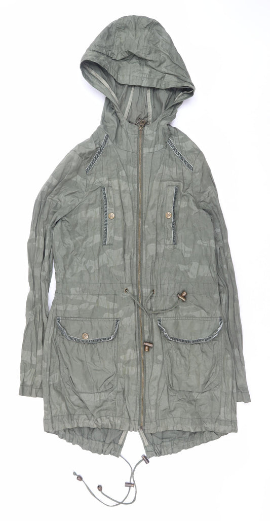Womens UK Size 10 Lipsy Green Parka Coat