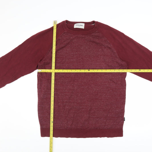 Mens UK Size XL JACK & JONES Red Pullover Jumper