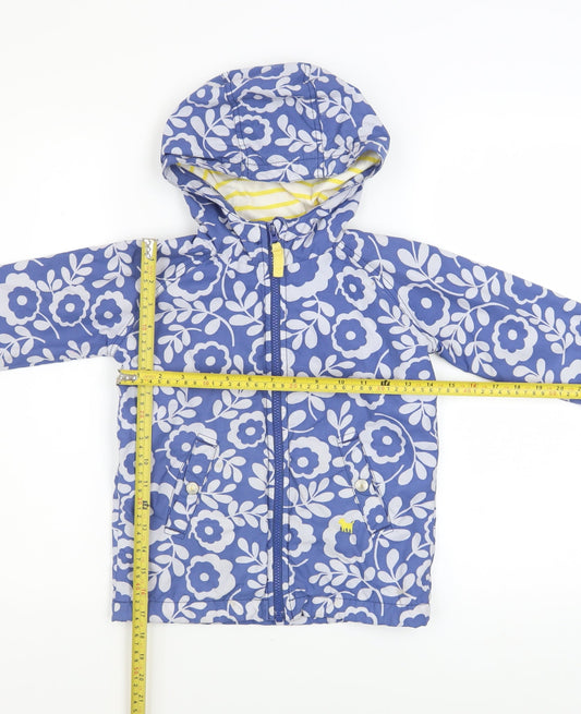 Girls UK Size 4-5 Years Mini Boden Blue Rain Coat