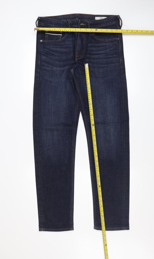 Marks and Spencer Men's Blue Slim Fit Denim Jeans W30 L33