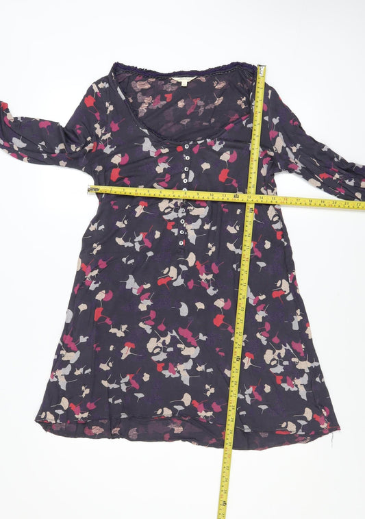 White Stuff Women’s Multicoloured Floral A-Line Knee Length Dress Size 12