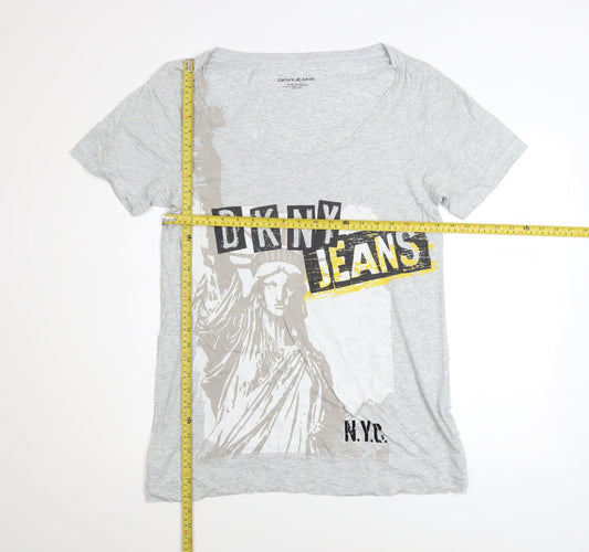 Mens UK Size M DKNY Jeans Grey T-Shirt
