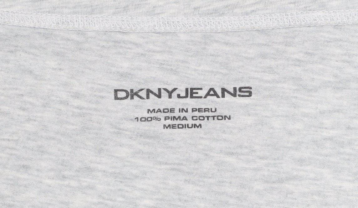 Mens UK Size M DKNY Jeans Grey T-Shirt