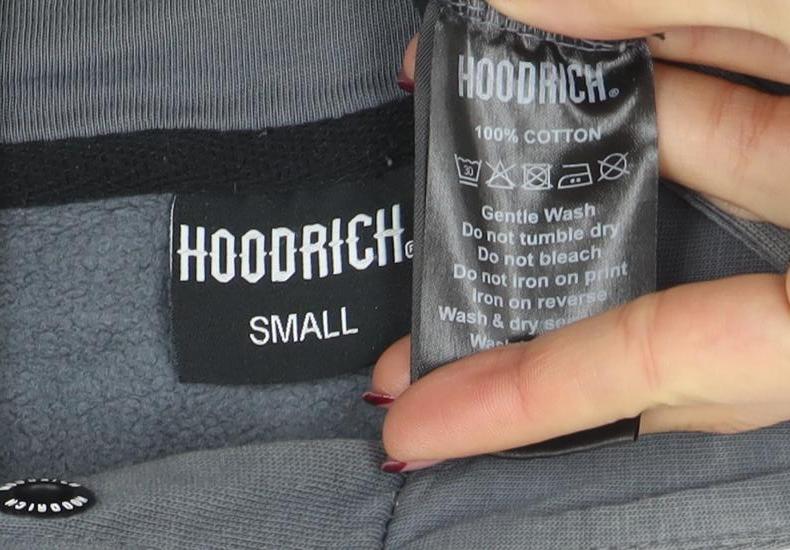 Mens UK Size S Hoodrich Grey Pullover Hoodie