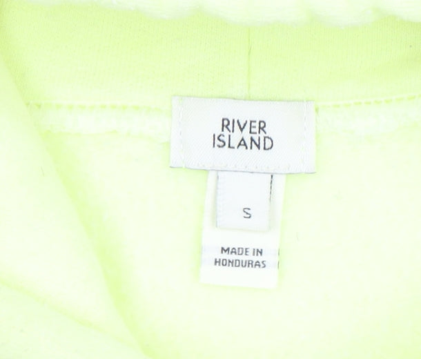 Mens UK Size S River Island Yellow Pullover Hoodie