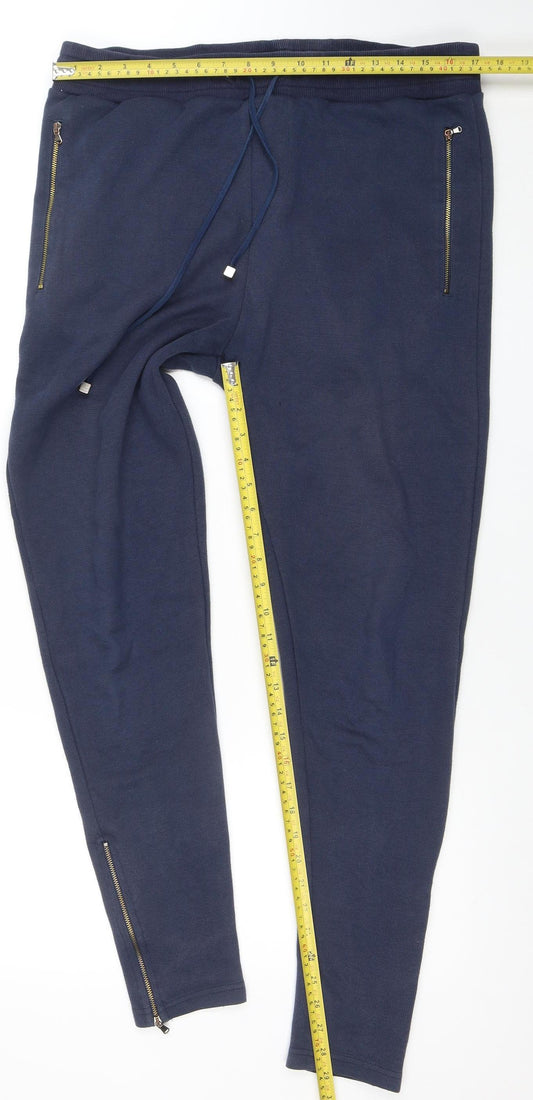 Mens UK Size L Millionaire Regular Fit Jogger Blue Trousers